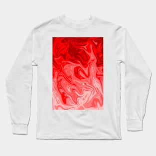 ABSTRACT LIQUIFY EFFECT SHADES OF RED COLOR Long Sleeve T-Shirt